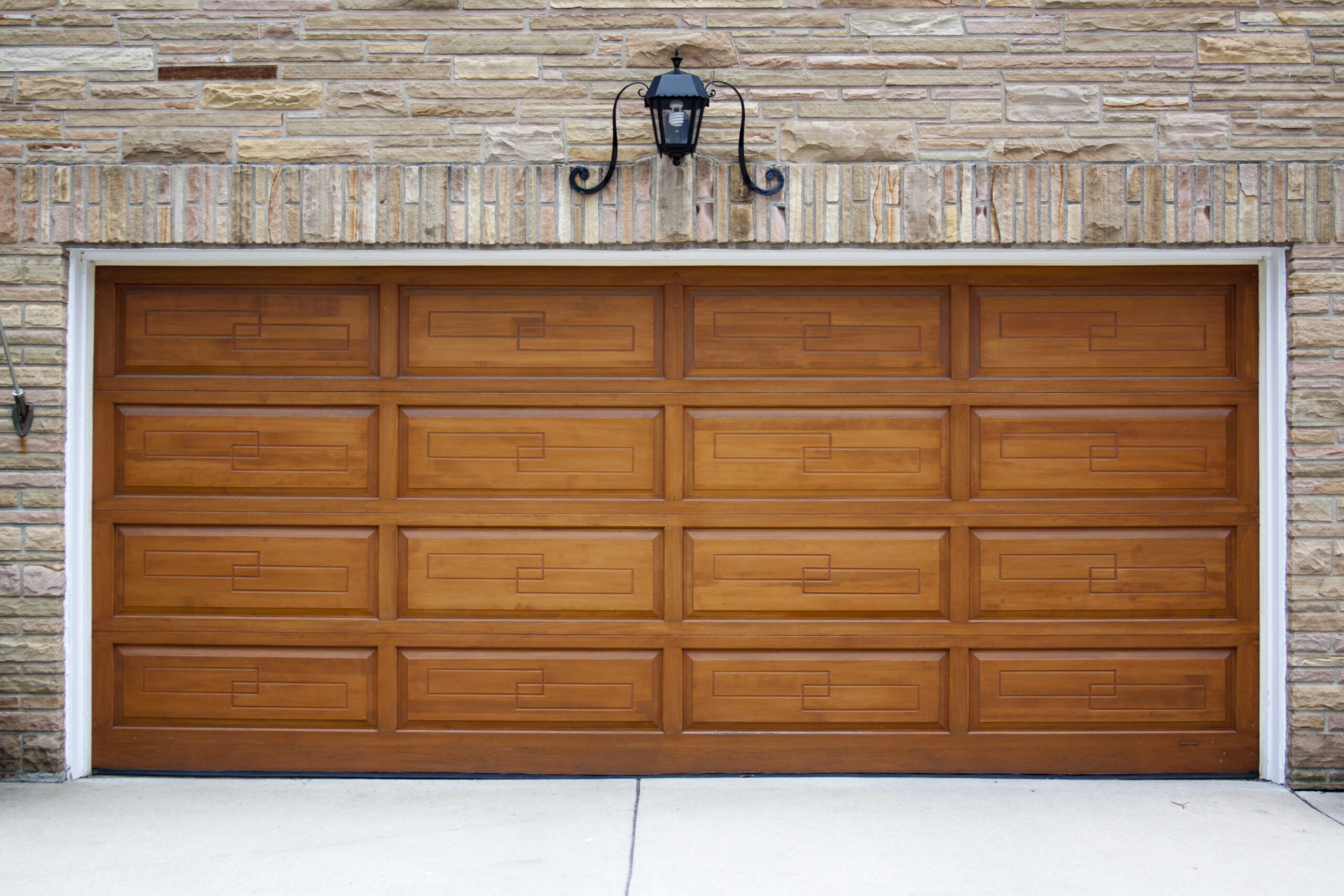 wooden garage door